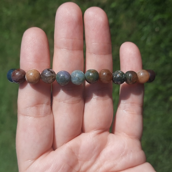Indian agate 8mm bracelet - Picture 3 of 4